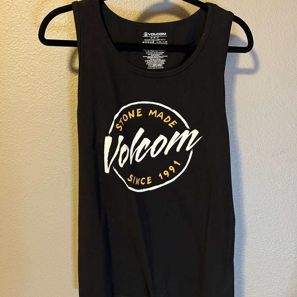 Volcom Black Logo Cotton Tank Top